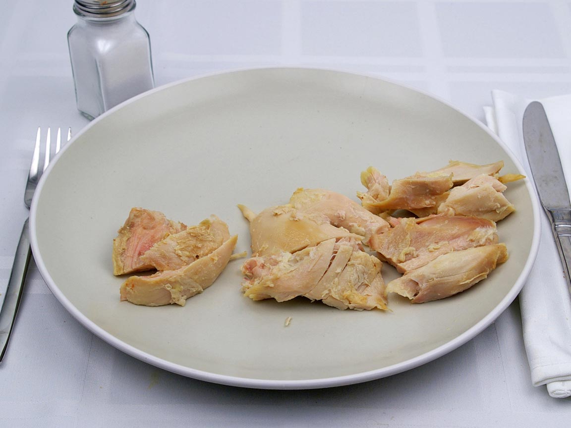 Calories in 141 grams of Chicken - Baked - Thigh - Skinless