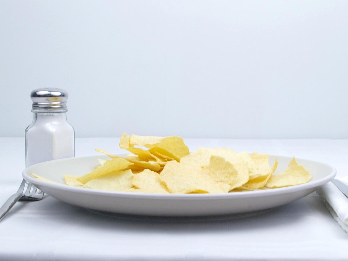 Calories in 49 grams of Potato Chips - Baked - Original