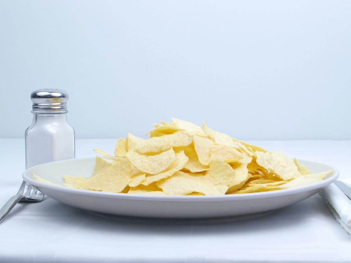 Calories in 77 grams of Potato Chips - Baked - Original