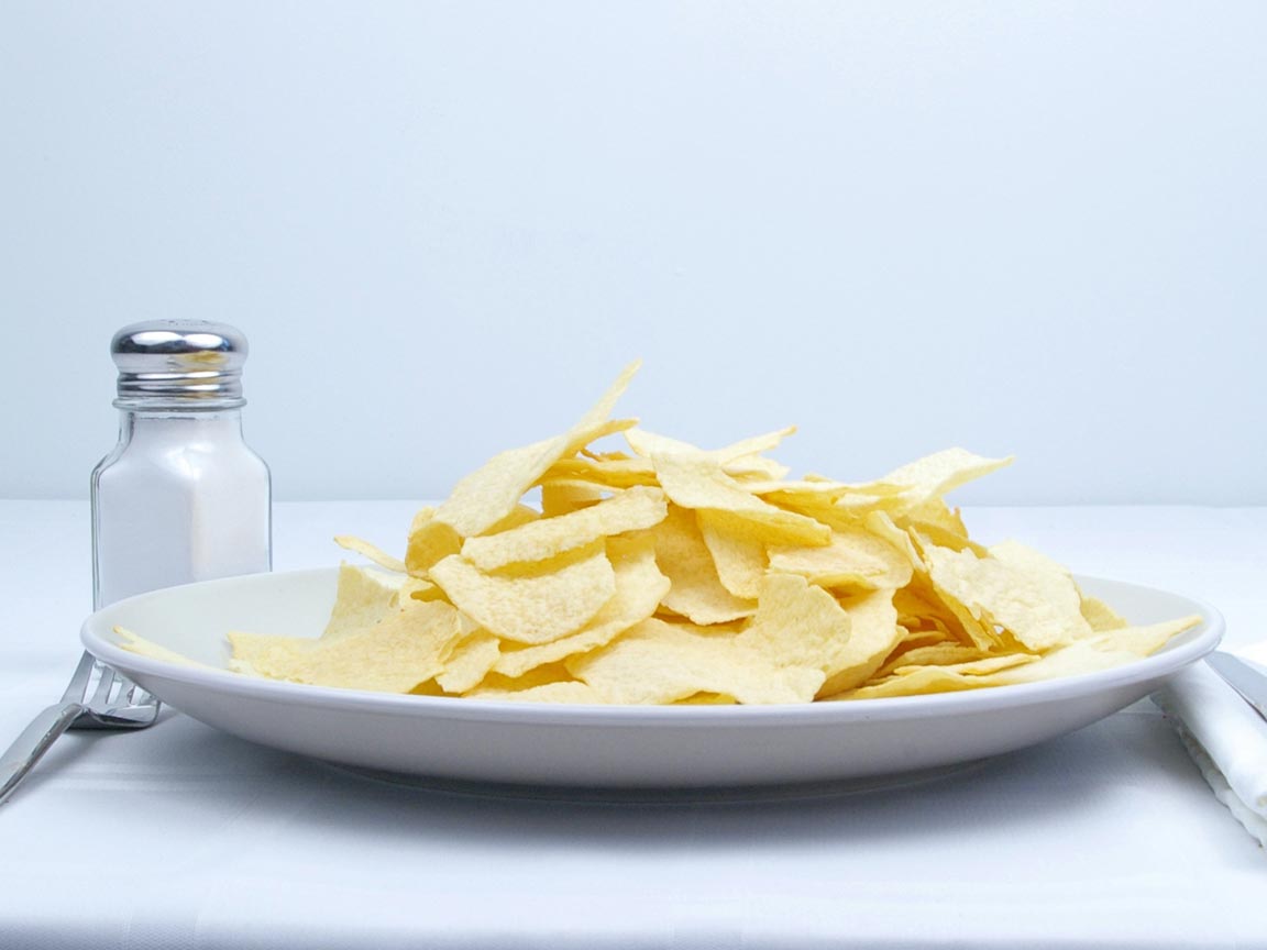 Calories in 85 grams of Potato Chips - Baked - Original
