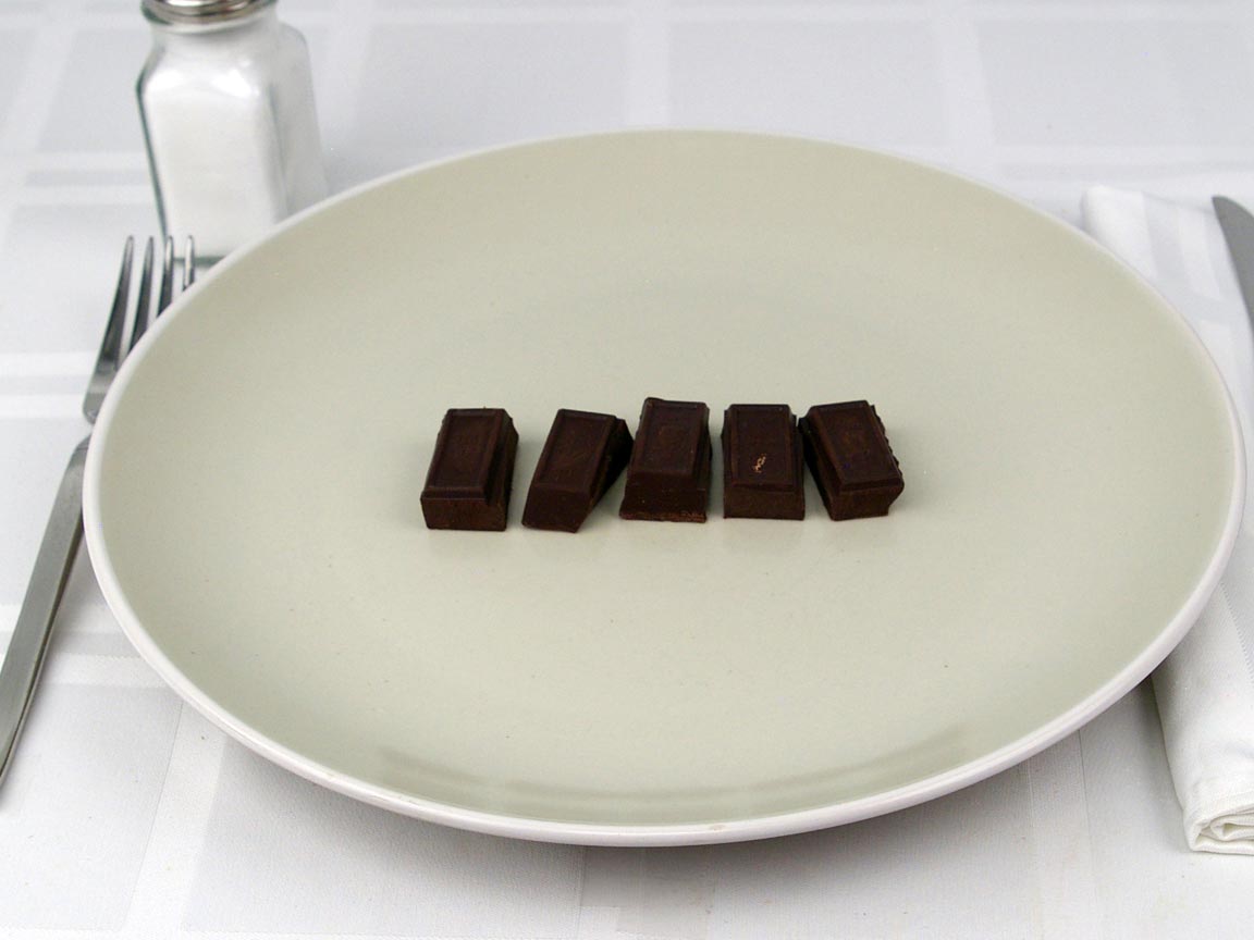 Calories in 5 piece(s) of Baker's Chocolate Unsweetened