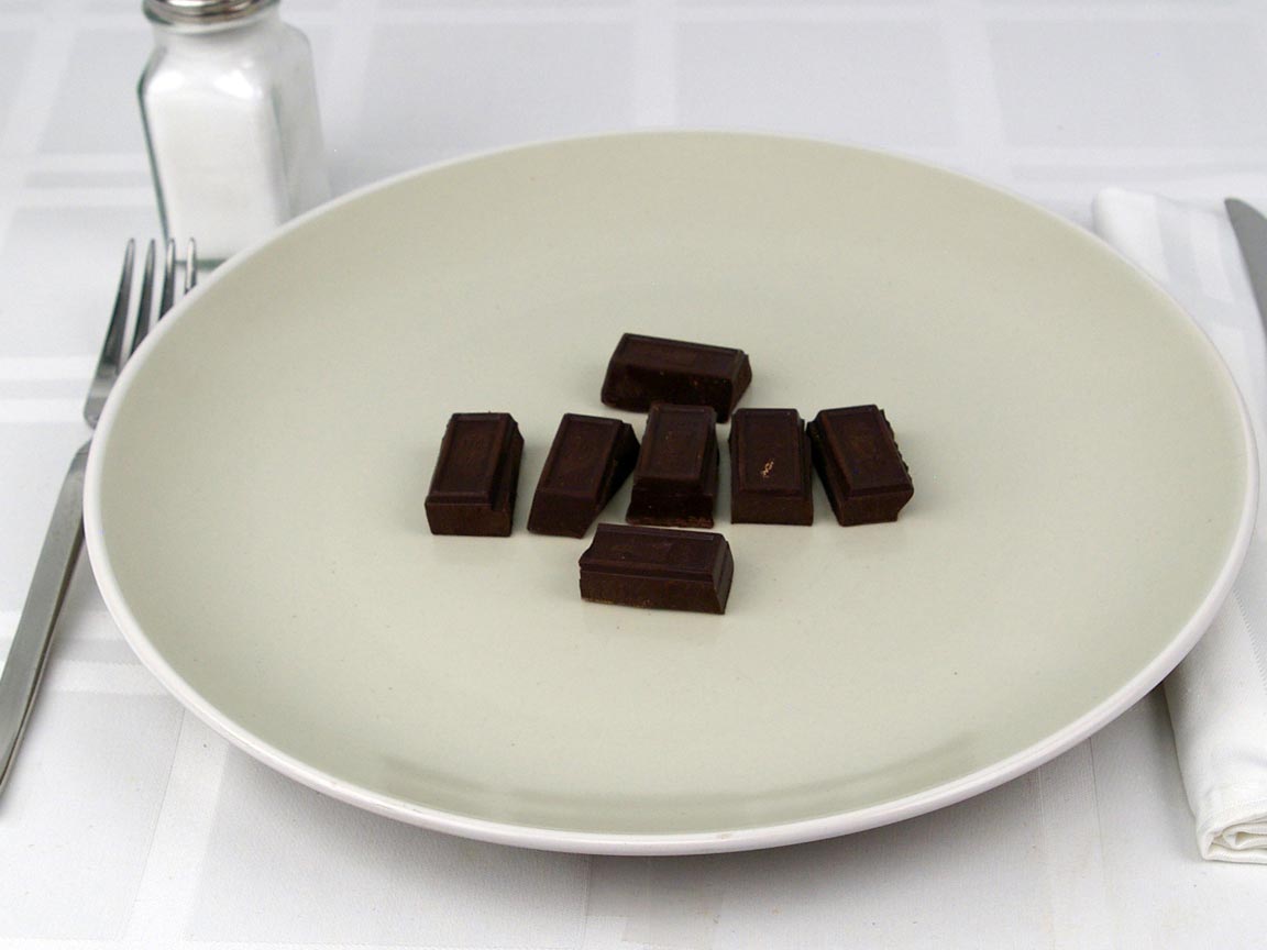 Calories in 7 piece(s) of Baker's Chocolate Unsweetened