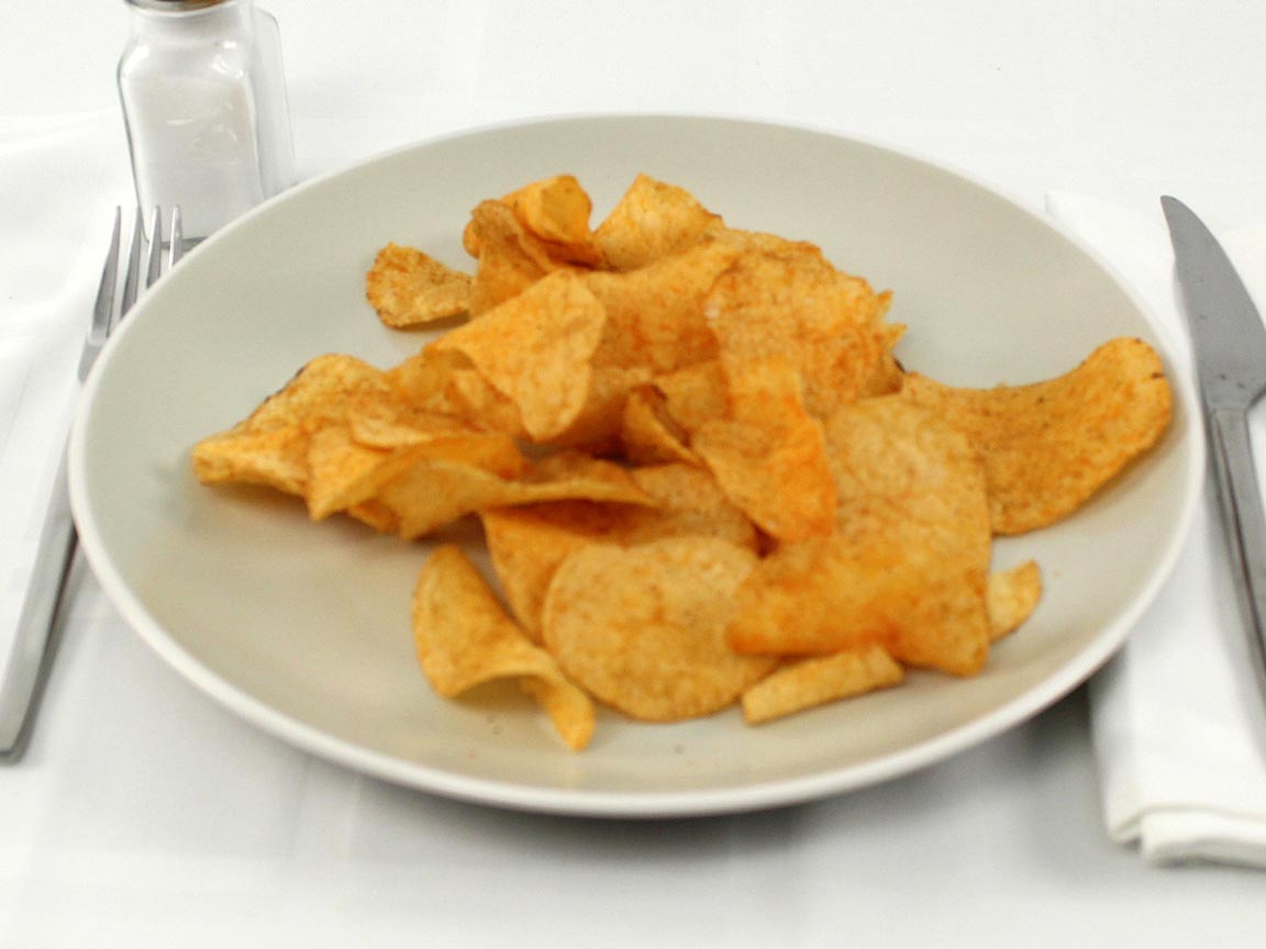 Calories in 49 grams of BBQ Potato Chips