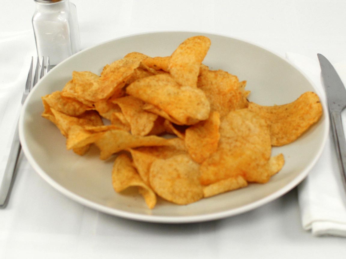 Calories in 63 grams of BBQ Potato Chips