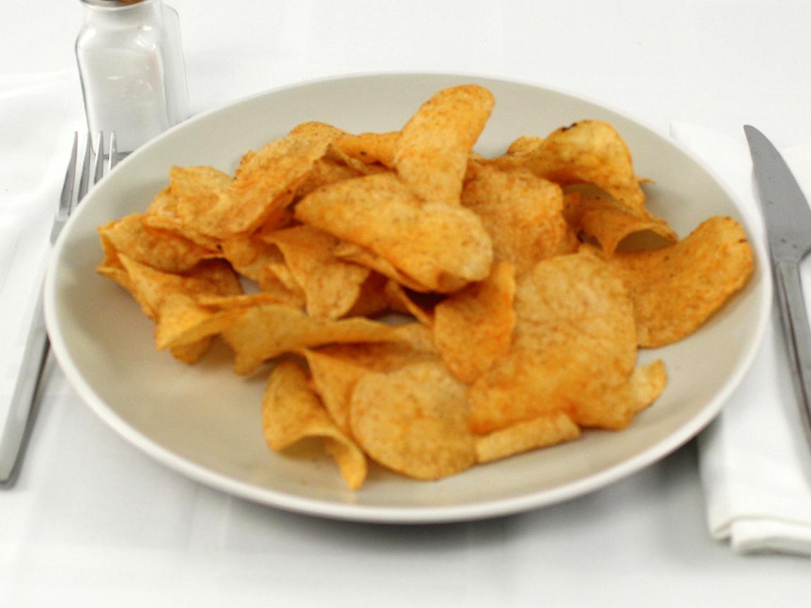 Calories in 70 grams of BBQ Potato Chips
