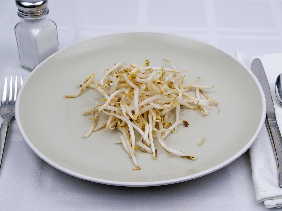 Calories in 56 grams of Soybean Sprouts