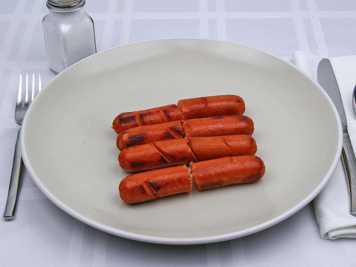 Calories in 4 frank(s) of Beef Franks - Hot Dogs