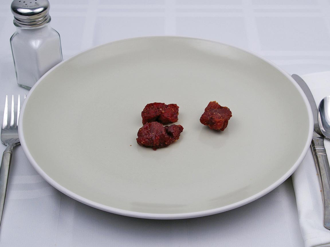 Calories in 21 grams of Beef Jerky - Nuggets - Teriyaki