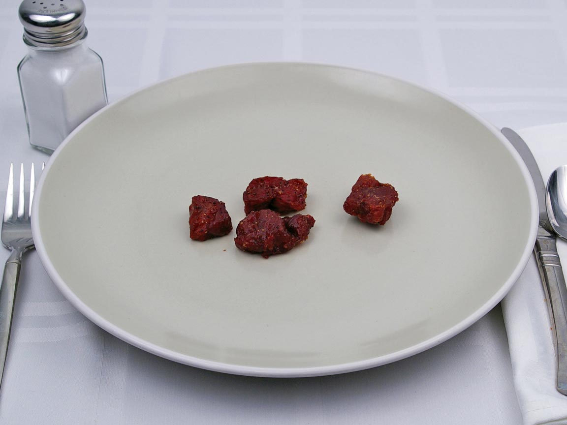 Calories in 28 grams of Beef Jerky - Nuggets - Teriyaki