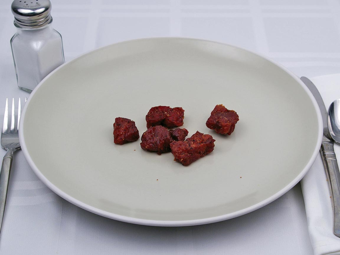Calories in 35 grams of Beef Jerky - Nuggets - Teriyaki