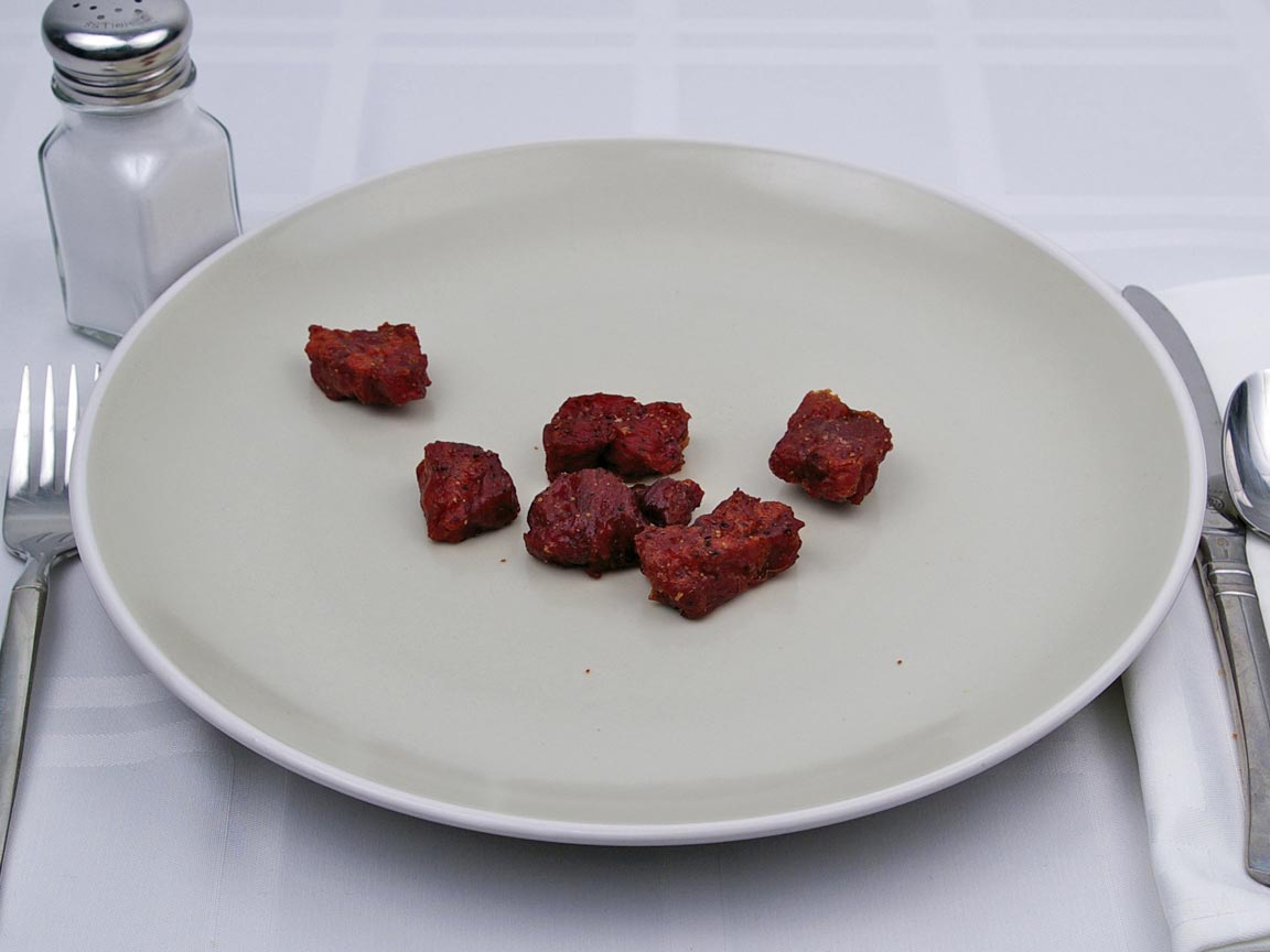 Calories in 42 grams of Beef Jerky - Nuggets - Teriyaki