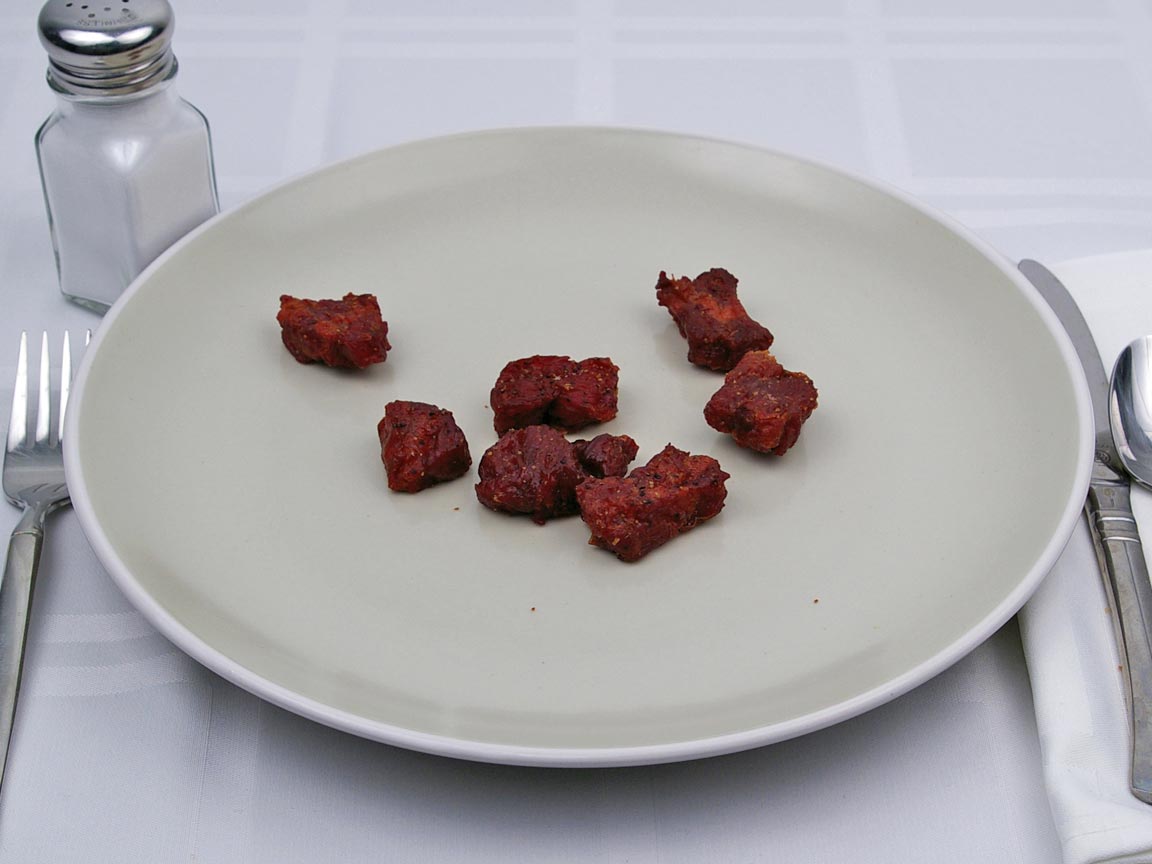 Calories in 49 grams of Beef Jerky - Nuggets - Teriyaki