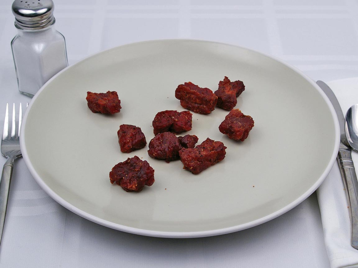 Calories in 63 grams of Beef Jerky - Nuggets - Teriyaki