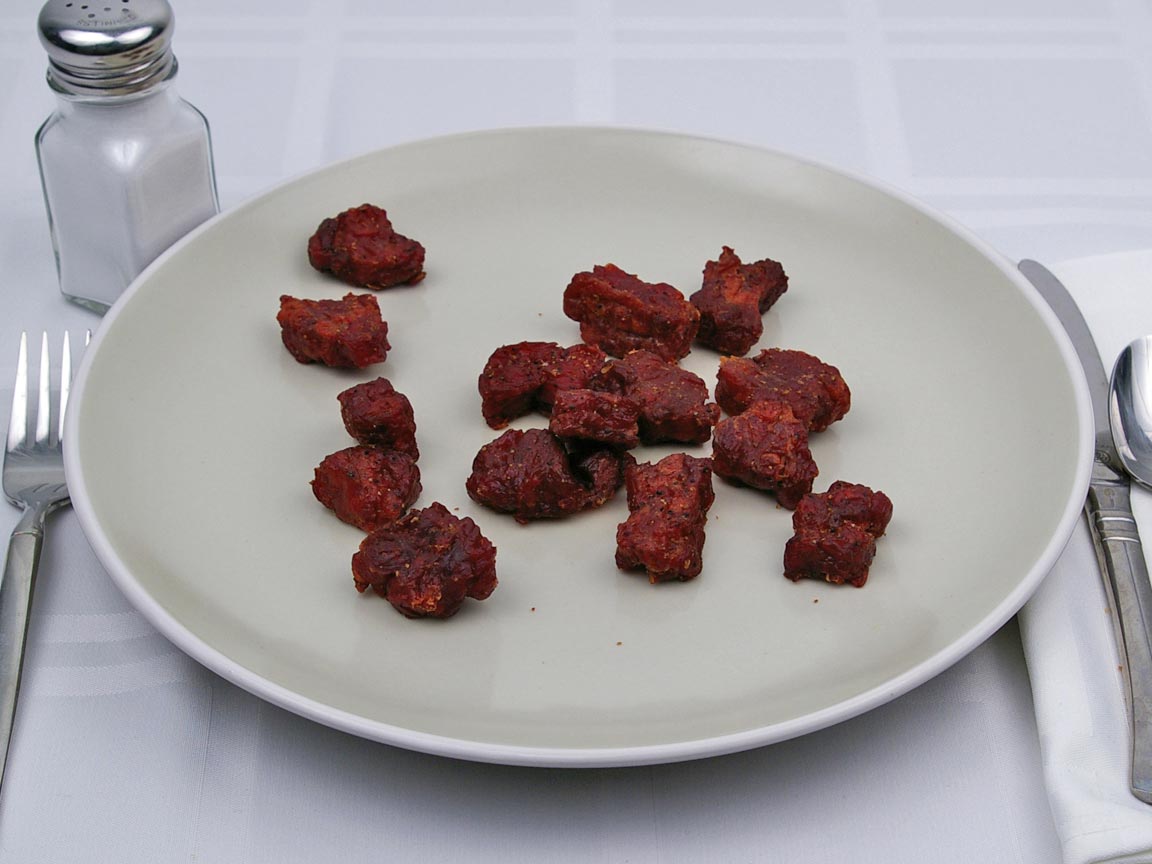 Calories in 106 grams of Beef Jerky - Nuggets - Teriyaki