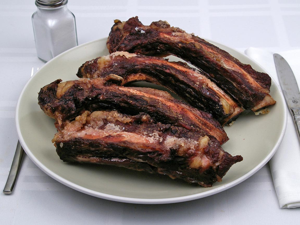Calories in 4 rib(s) of Beef - Ribs
