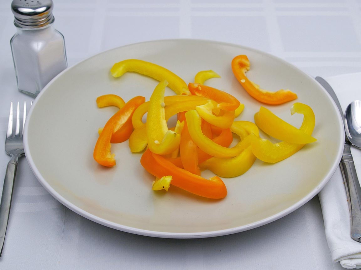 Calories in 1.67 cup(s) of Bell Pepper - Raw