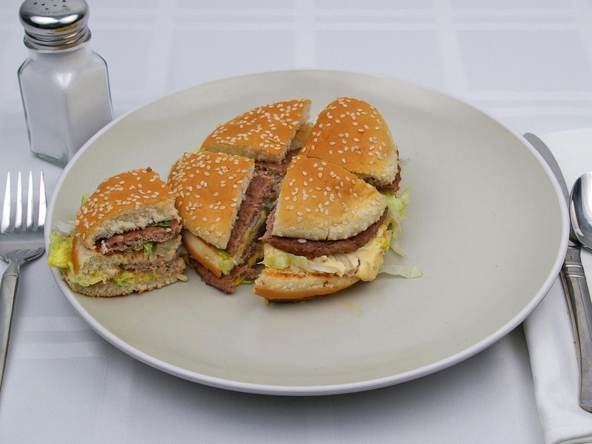 Calories in 1.25 burger(s) of McDonald's - Big Mac