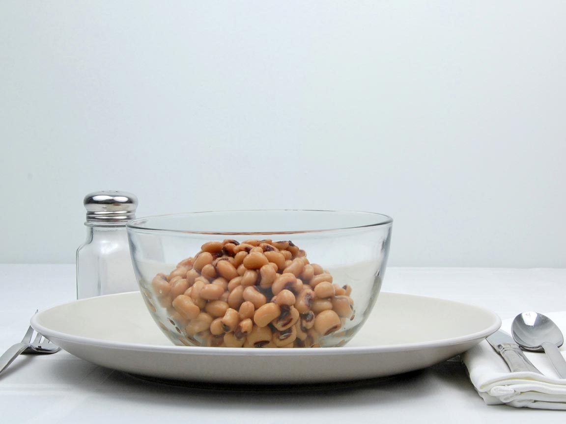 Calories in 1.25 cup(s) of Black Eyed Peas - Canned