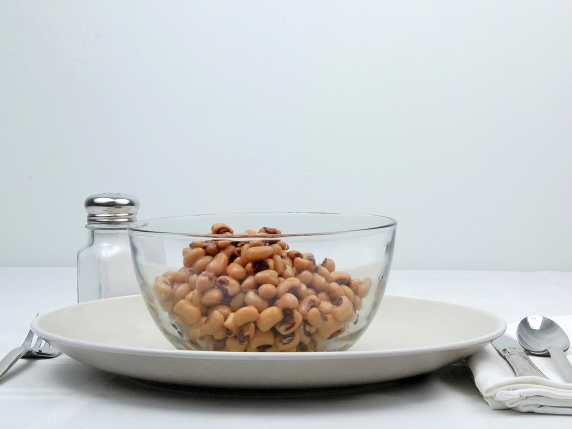 Calories in 1.5 cup(s) of Black Eyed Peas - Canned