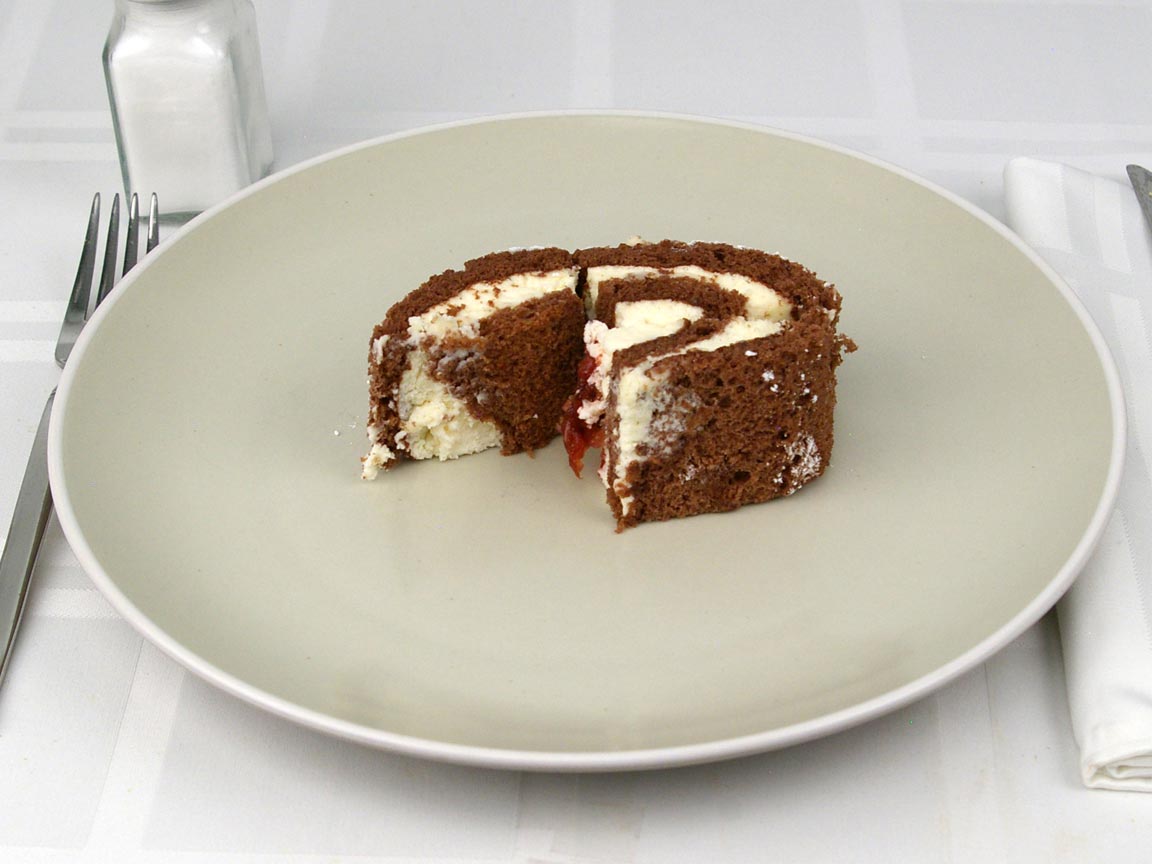 Calories in 0.75 piece(s) of Swiss Roll Cake
