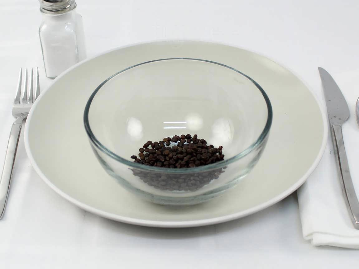 Calories in 28 grams of Black Lentils