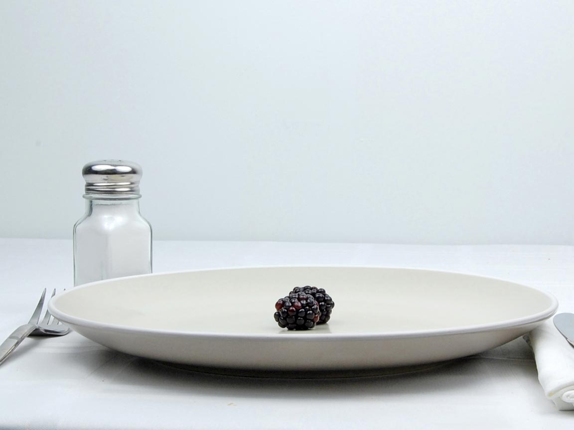 Calories in 8 grams of Blackberries