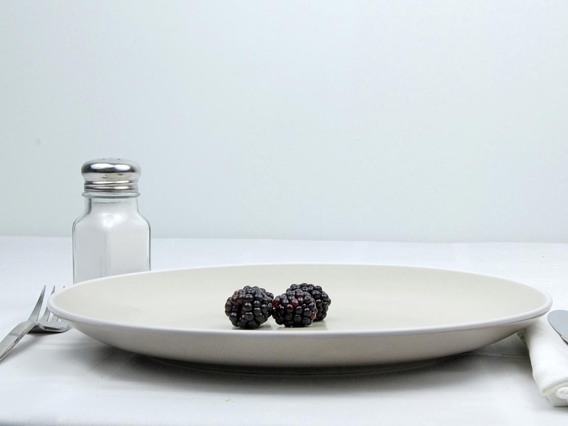 Calories in 17 grams of Blackberries