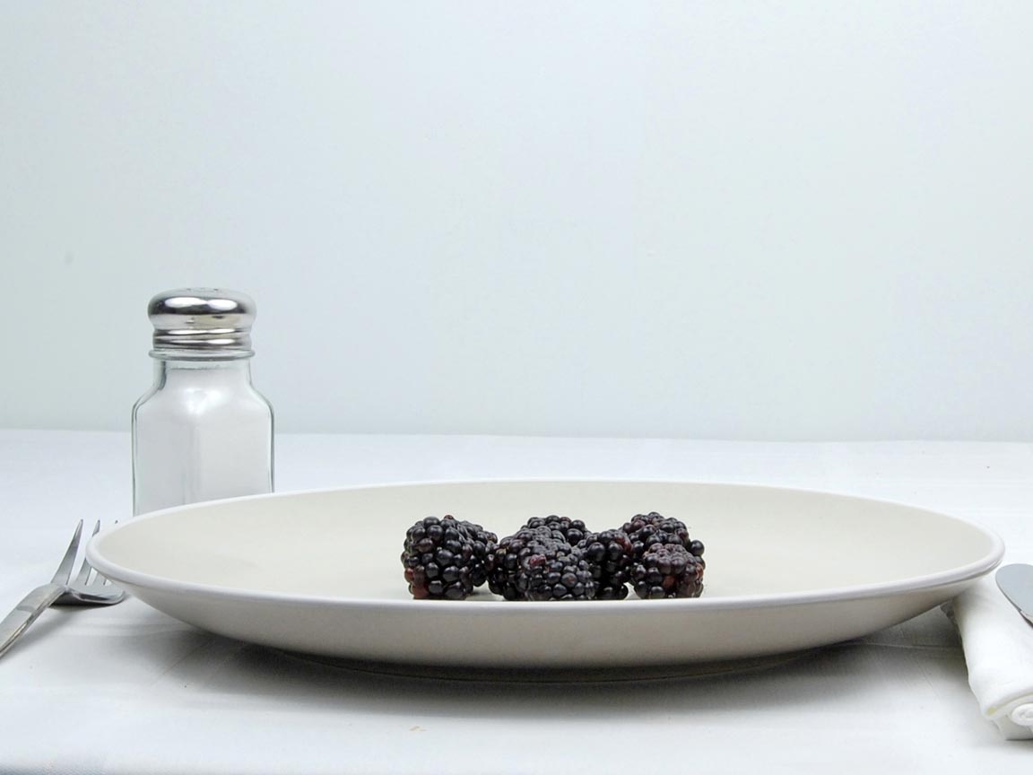 Calories in 42 grams of Blackberries