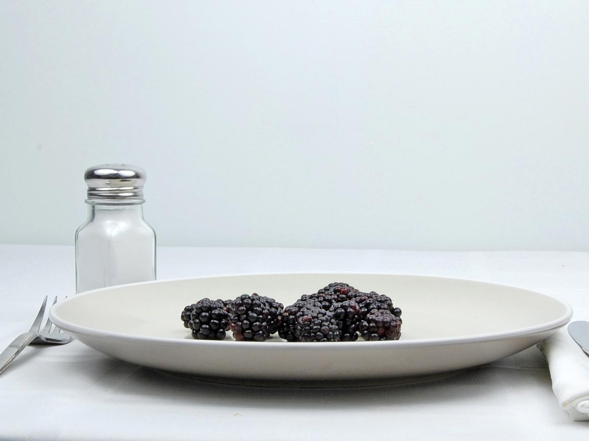 Calories in 59 grams of Blackberries