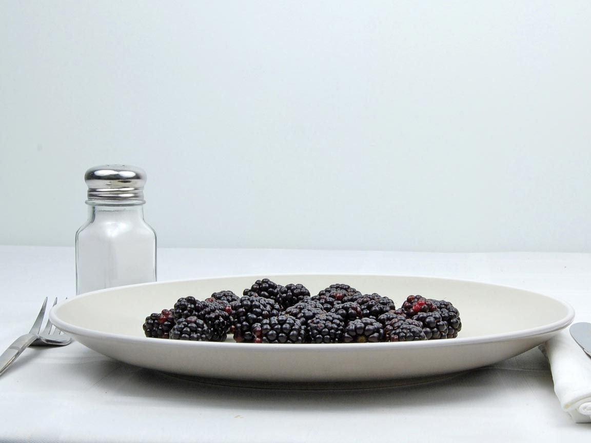 Calories in 119 grams of Blackberries