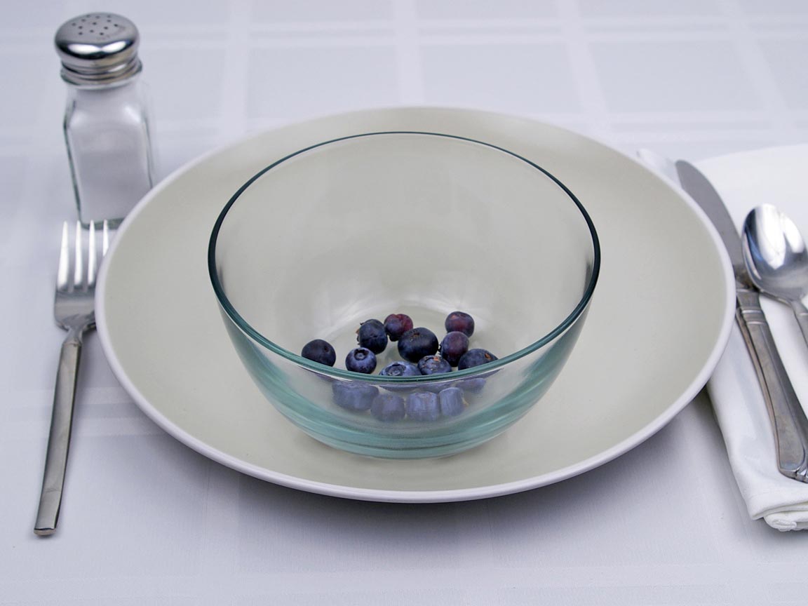 Calories in 56 grams of Blueberries