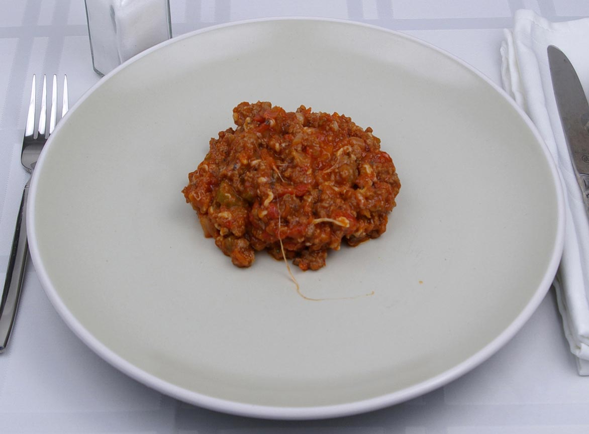 Calories in 0.75 cup(s) of Bolognese Sauce with meat