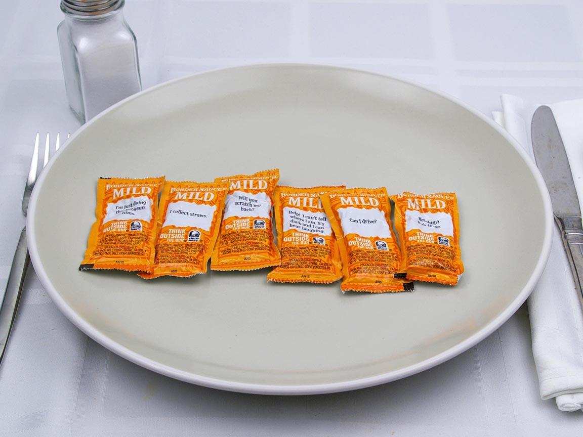 Calories in 6 packet(s) of Taco Bell - Border Mild Sauce