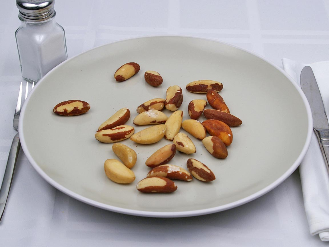 Calories in 90 grams of Brazil Nuts