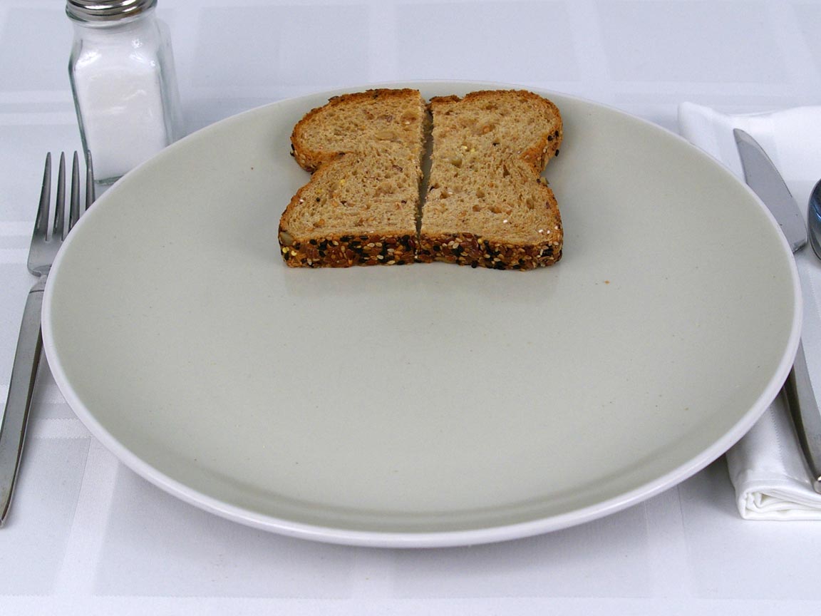 Calories in 1 piece(s) of Eureka Sweet Baby Grains Bread