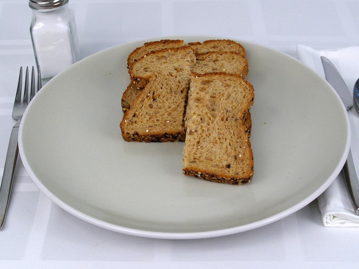 Calories in 2.5 piece(s) of Eureka Sweet Baby Grains Bread