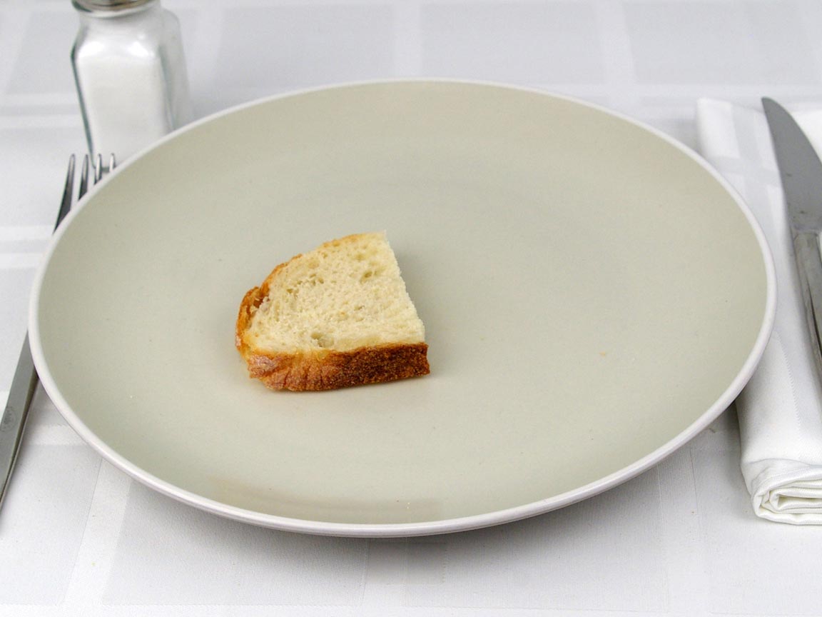 Calories in 12 grams of Sourdough Bread - Sliced Boule