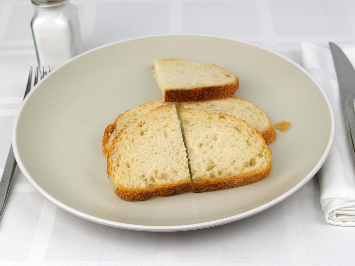 Calories in 60 grams of Sourdough Bread - Sliced Boule