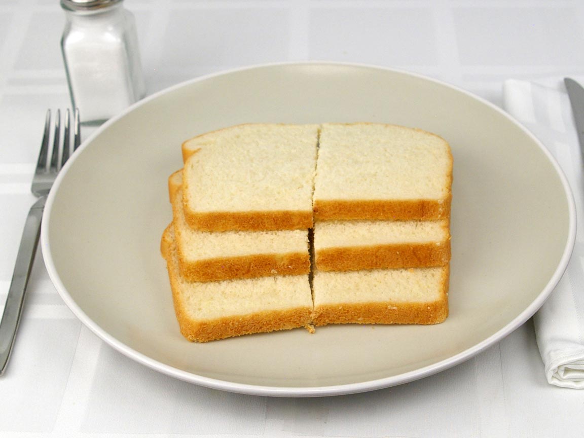 Calories in 3 piece(s) of Country Buttermilk Bread