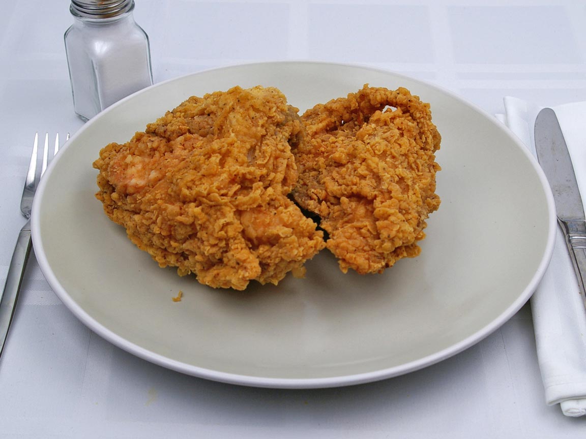 Calories in 2 piece(s) of Kentucky Fried Chicken - Breast - Extra Crispy