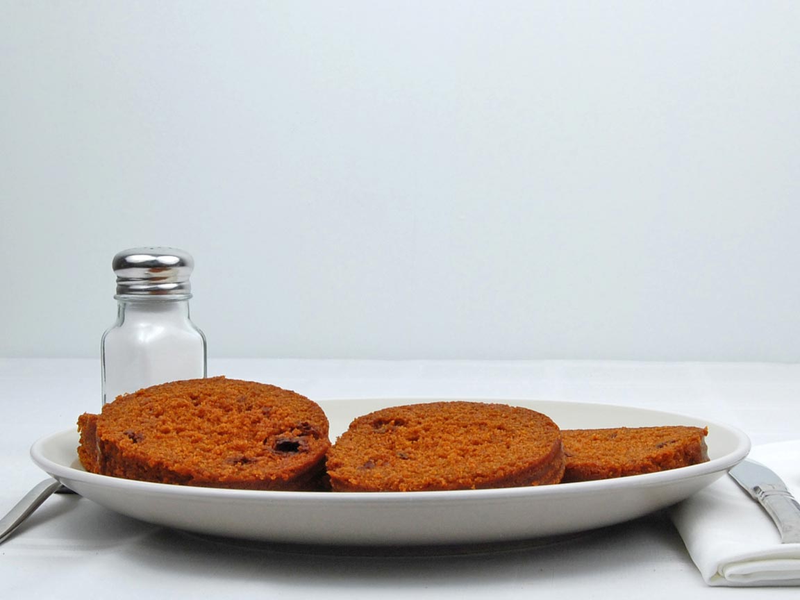 Calories in 5 slice(s) of Brown Bread Raisin - Canned