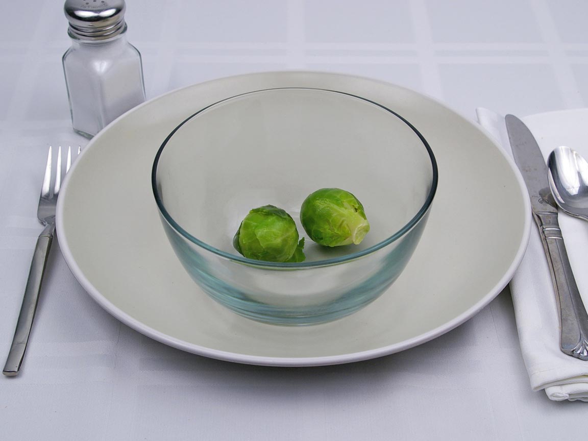 Calories in 2 sprout(s) of Brussel Sprouts - Boiled