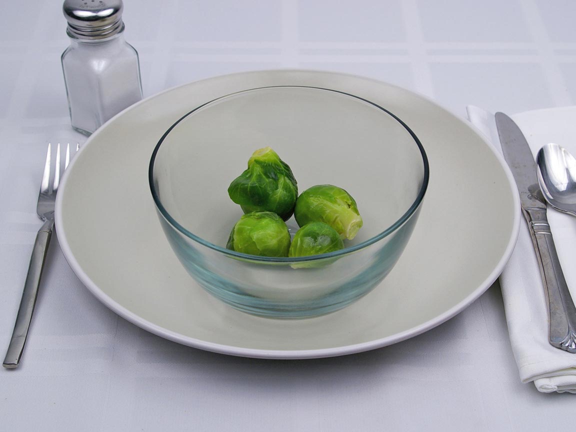 Calories in 4 sprout(s) of Brussel Sprouts - Boiled