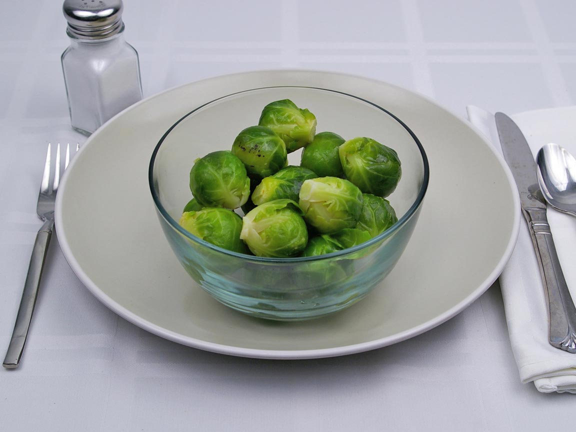Calories in 18 sprout(s) of Brussel Sprouts - Boiled