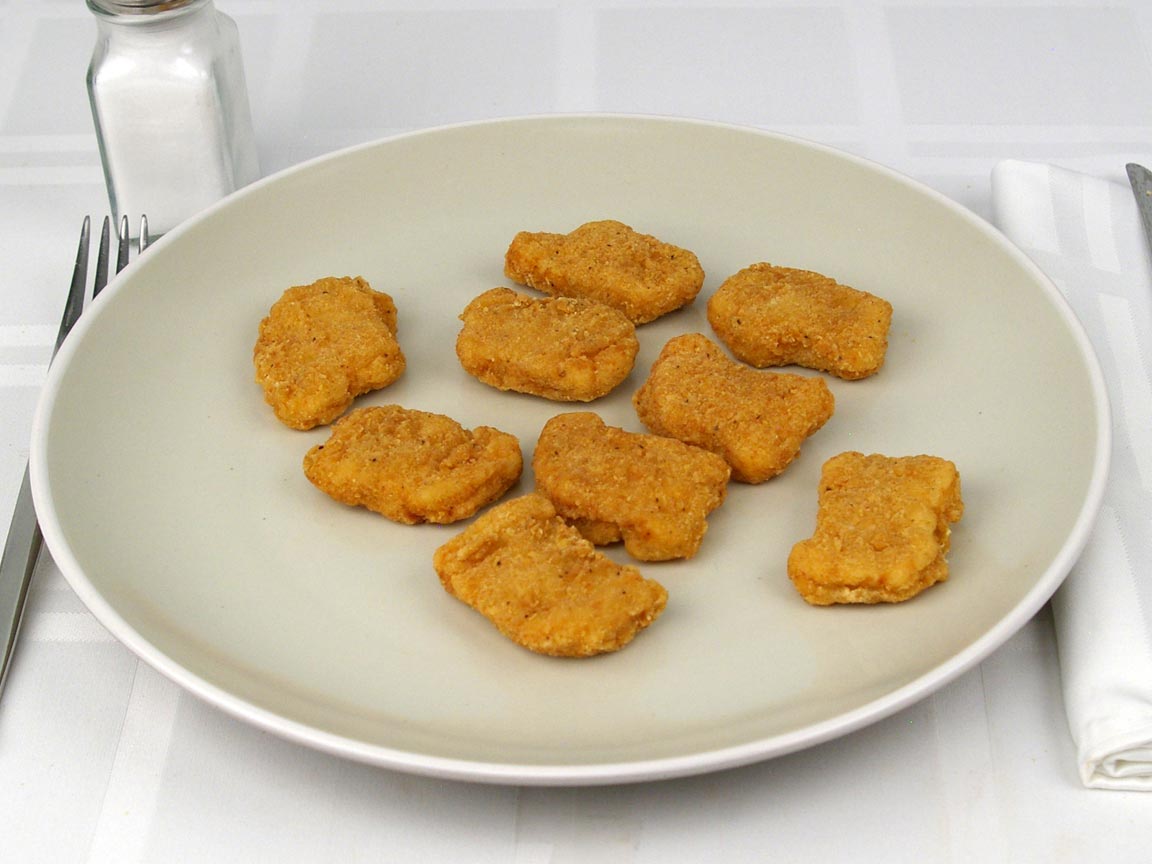 Calories in 9 piece(s) of Burger King Chicken Nuggets