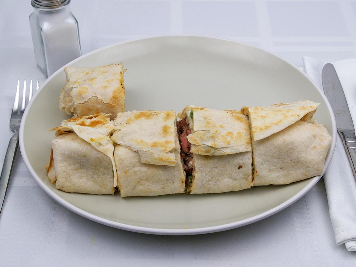 Calories in 1.25 burrito(s) of Baja Fresh - Ultimo Steak Burrito
