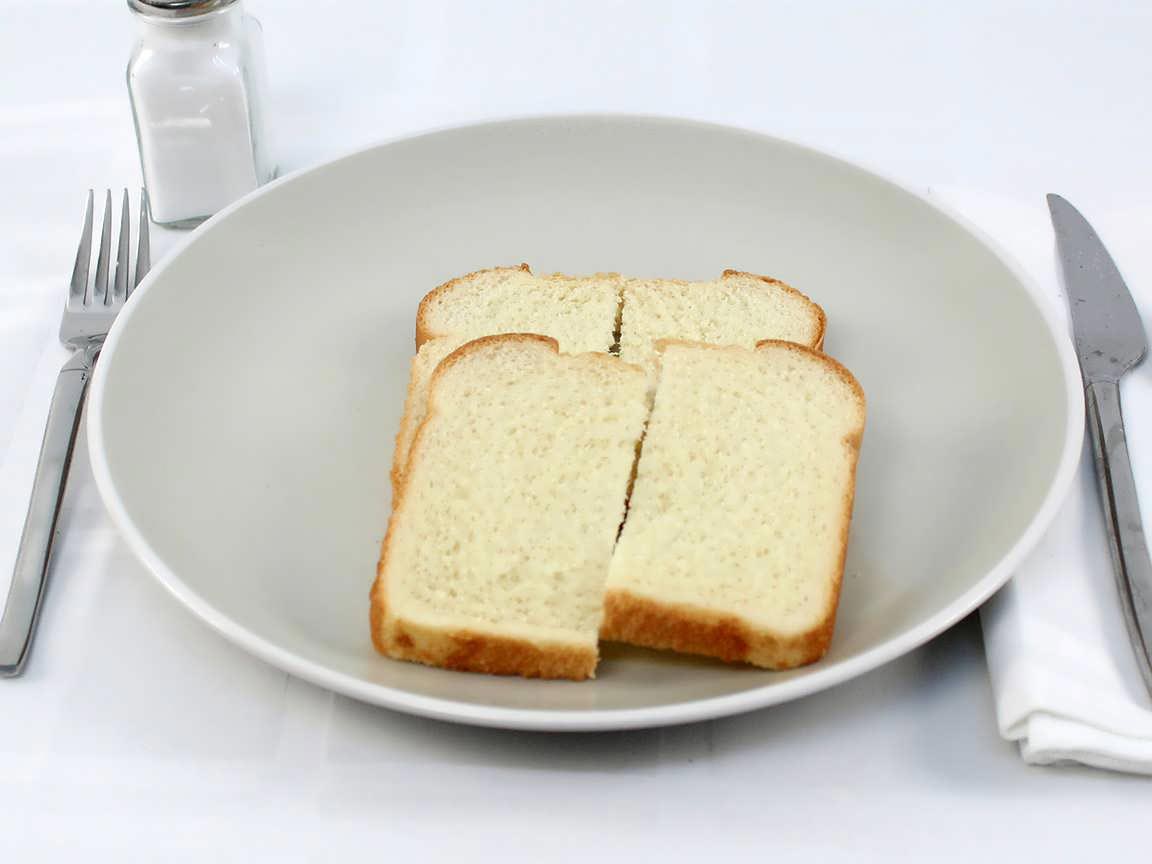 Calories in 2 piece(s) of Butter Bread