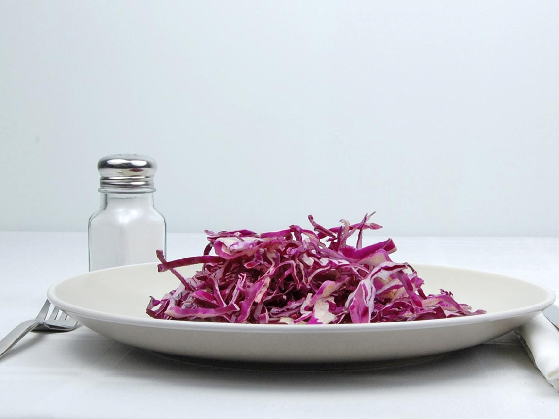 Calories in 85 grams of Red Cabbage - Raw