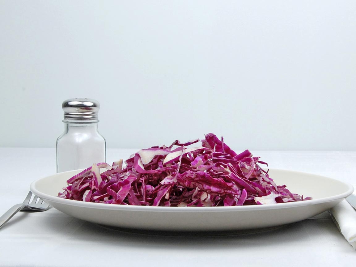 Calories in 127 grams of Red Cabbage - Raw