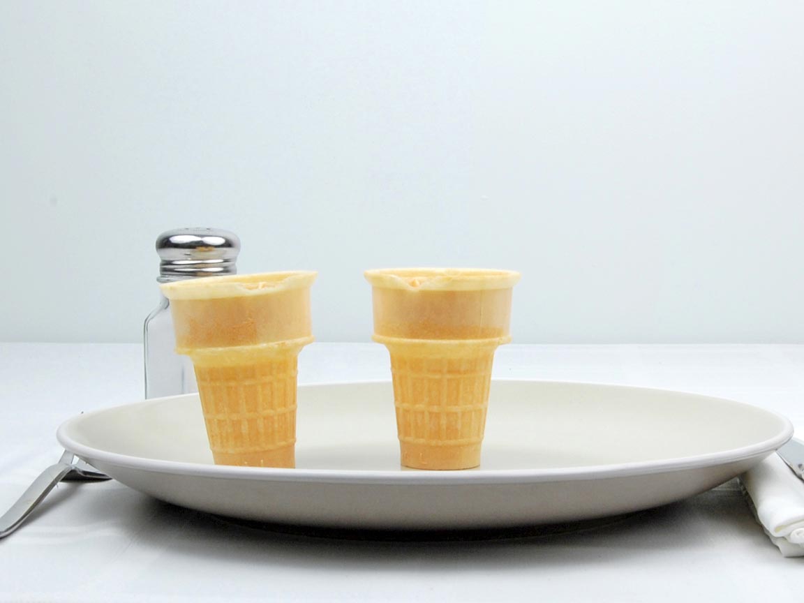 Calories in 2 cone(s) of Cake Ice Cream Cone